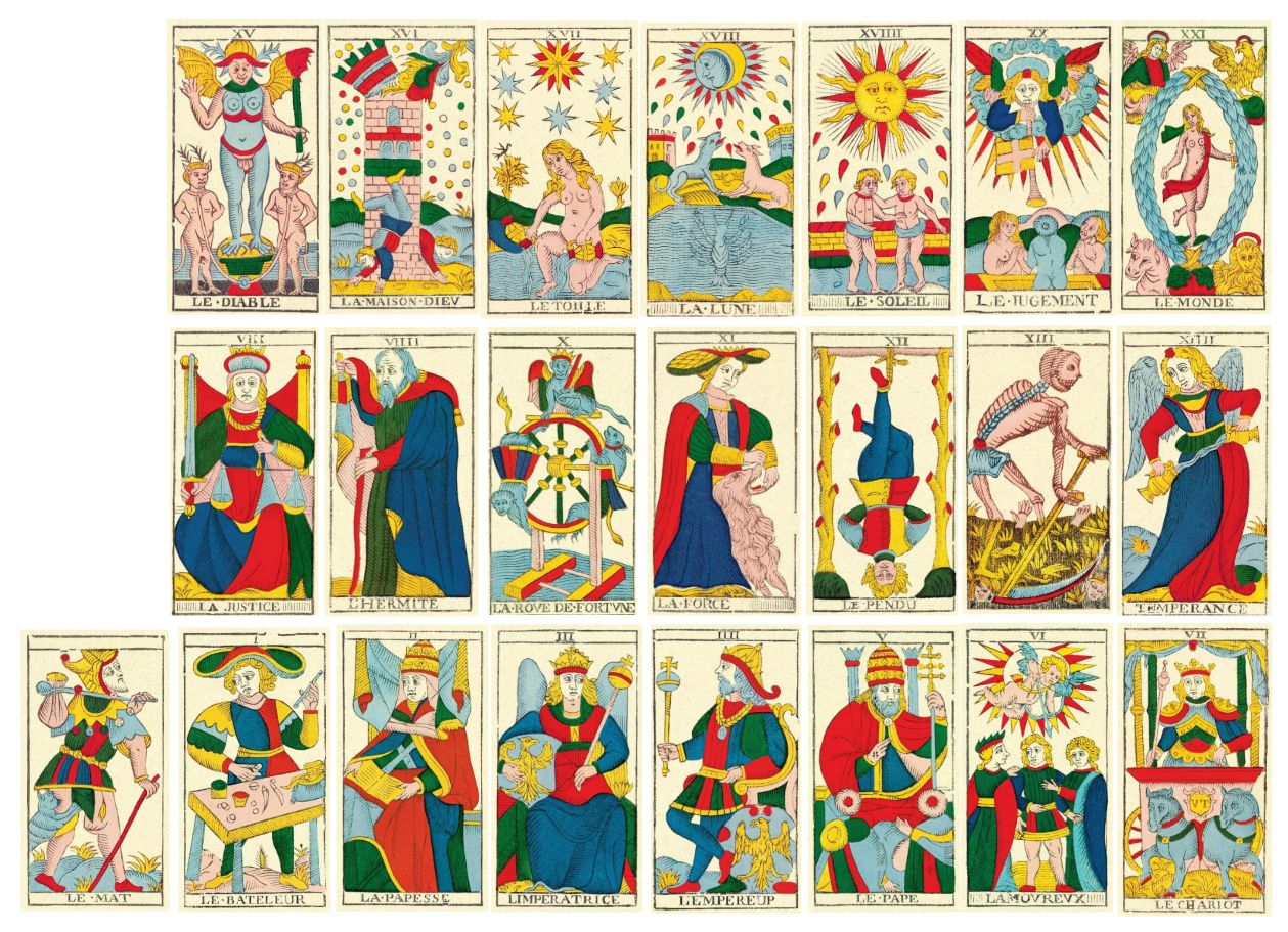 Il Triplo Settenario: i 21 Arcani Maggiori in 3 file da 7 colonne